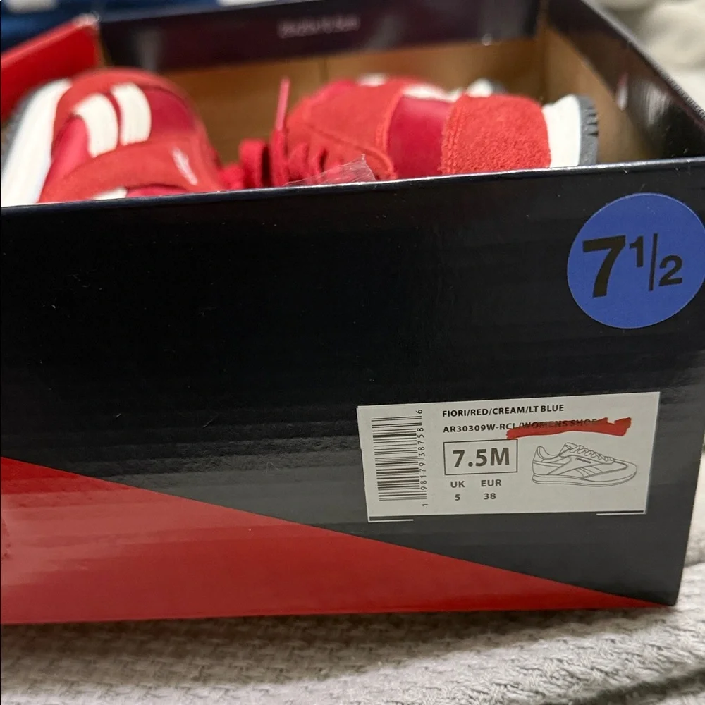Reebok Classic Red and White Sneakers - Picture 3 of 3